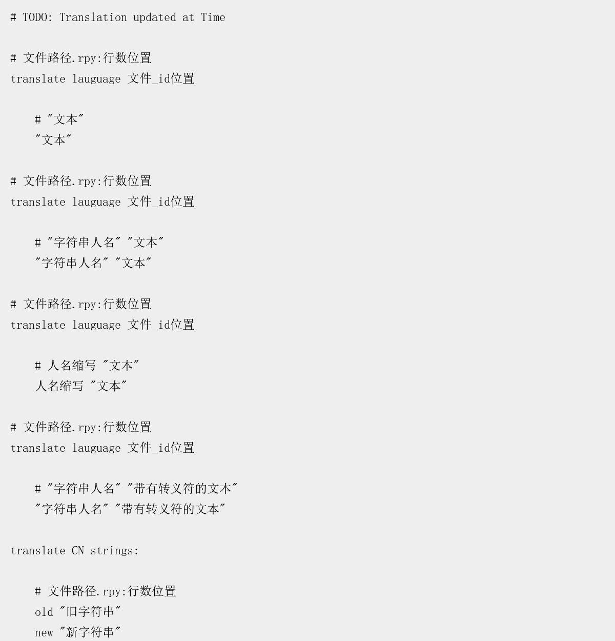 示例格式